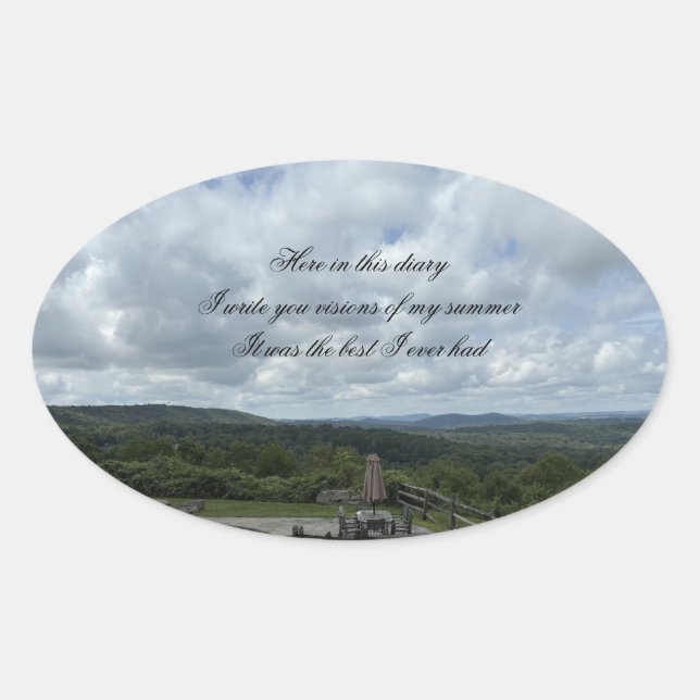 Atari*s Skyline Ovalt Klistermärke (Framsida)