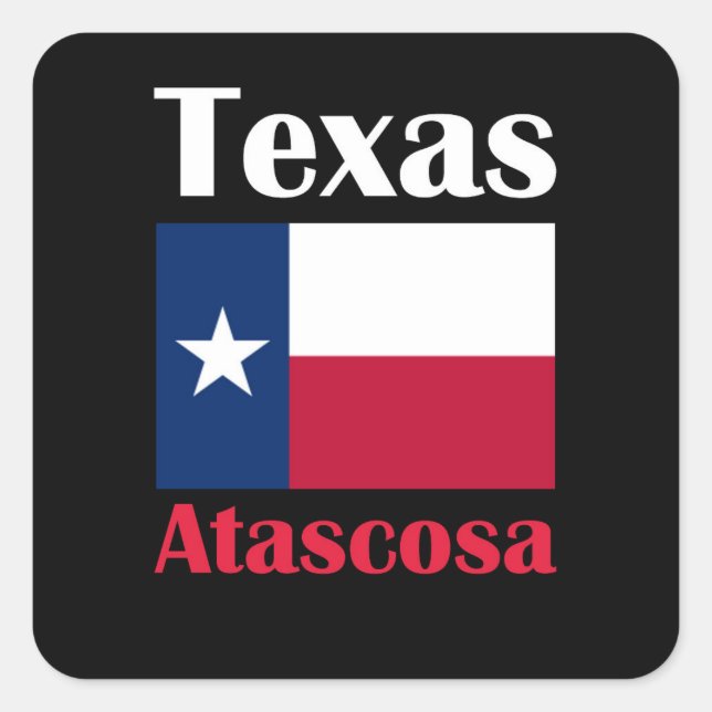 Atascosa TX Fyrkantigt Klistermärke (Framsida)