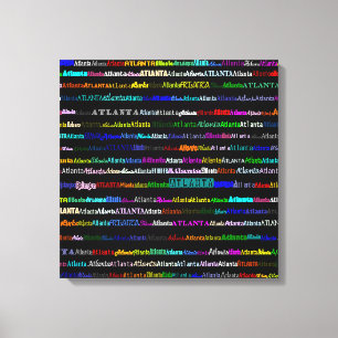 Atatanta Text Design I Wrapped Canvas