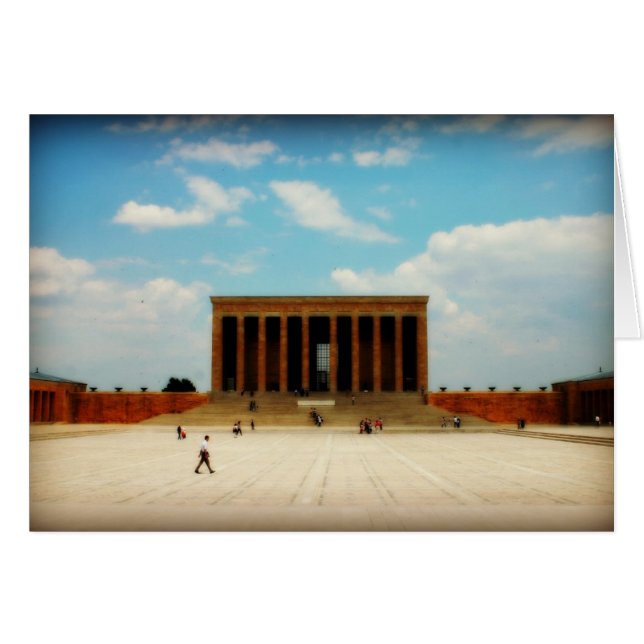 Ataturk minnesmärke i Ankara Hälsningskort (Framsidan Horizontal)