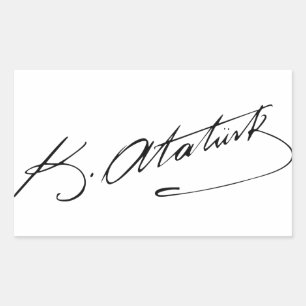 Ataturk Rektangulärt Klistermärke