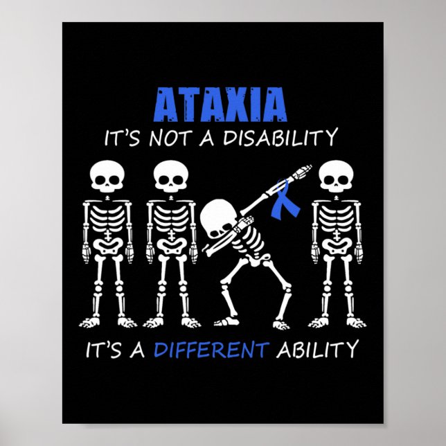 Ataxi är inte ett funktionshinder Dabbing skelett  Poster (Framsidan)