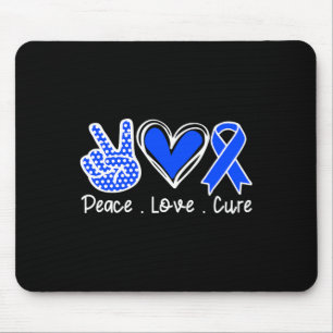Ataxi Awareness Month Blue Ribbon Peace Kärlek Cur Musmatta