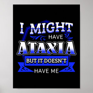 Ataxi Neurologisk signal Hemiataxia Blue Ribbon Ne Poster