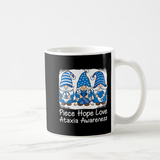 Ataxi-stödgnomer med ribbon Blue Ataxi Awar Kaffemugg (Höger)