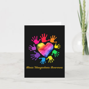 Ataxi Telangiectasia Awareness Peace Kärlek Hope B Kort