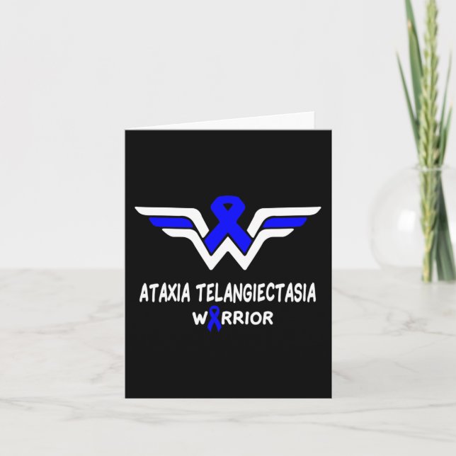 Ataxi Telangiectasia Awareness Warrior Support Bl Kort (Framsida)