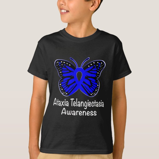 Ataxi Telangiectasia Awareness Warrior Support Bl T Shirt (Framsida)
