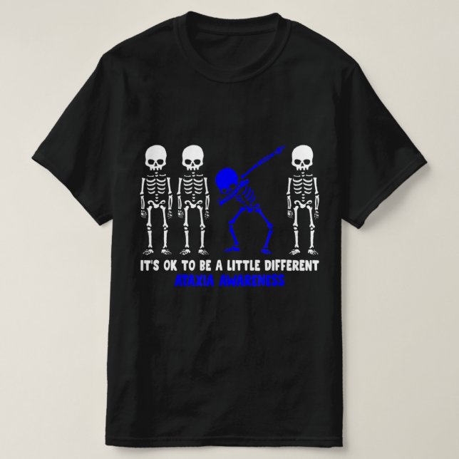 Ataxi Warrior Blue Ribbon Awareness disease hallo T Shirt (Design framsida)