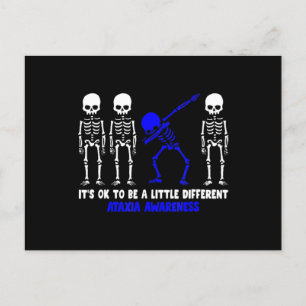 Ataxi Warrior Blue Ribbon Awareness disease hallo Vykort
