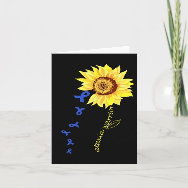 Ataxi Warrior Roligt Design Ataxi Awareness. Kort (Framsida)