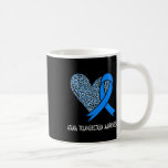 Ataxia Telangiectasia Awareness Blue Ribbon  Kaffemugg<br><div class="desc">Ataxia Telangiectasia Awareness Blue Ribbon</div>