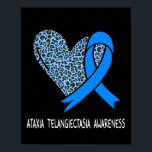Ataxia Telangiectasia Awareness Blue Ribbon  Poster<br><div class="desc">Ataxia Telangiectasia Awareness Blue Ribbon</div>