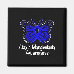 Ataxia Telangiectasia Medvetenhet Warrior Stöd Blå Magnet