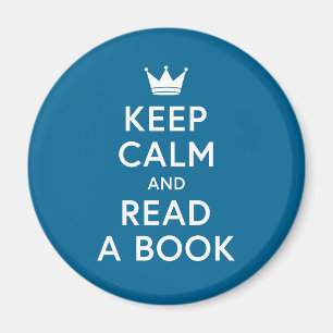 Ätbar Färg Bookish Behålla Lugn och Läs Bok Magnet