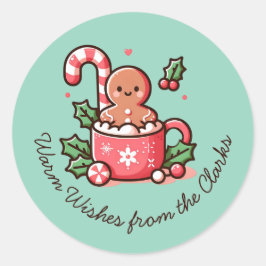 Ätbar Gingerbreadkakakörning Runt Klistermärke