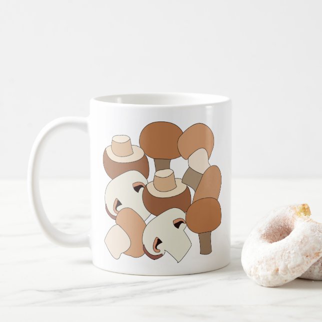 Ätbar Svamp Sökare Mykolog Kaffemugg (Med munk)