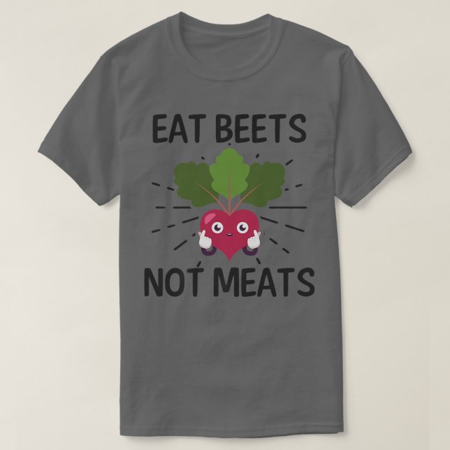 Ätbetor som inte är Kött Design Vegan T Shirt (Design framsida)