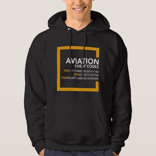 ATC Pilot Operatör Gåvor Aviation Fusk Koder Flygp Hoodie (Framsida)