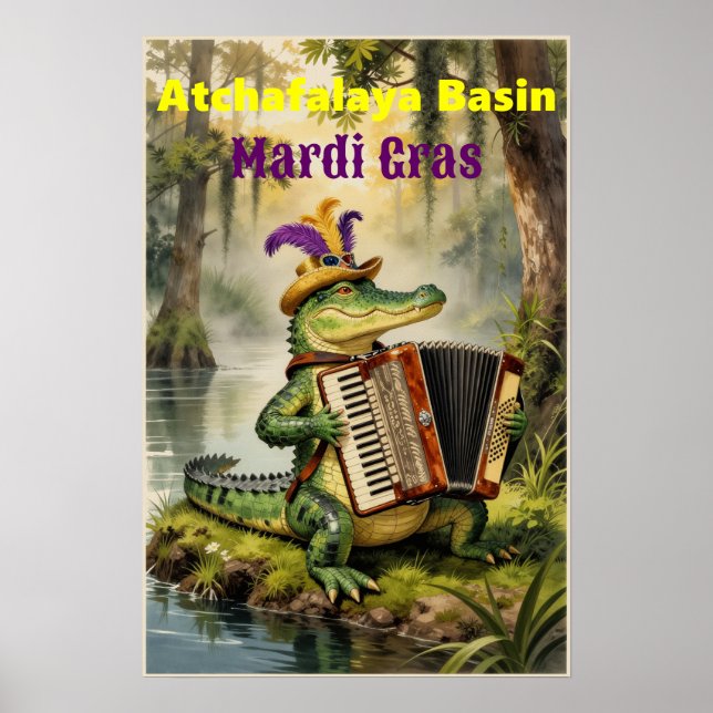 Atchafalaya Basin Mardi Gras Poster (Framsidan)