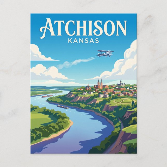Atchison Kansas Vykort (Framsida)