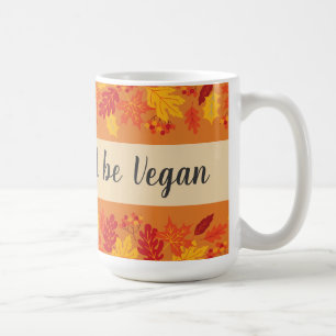 Ätdrycken ska vara vegan thanksgiving höst med löv kaffemugg