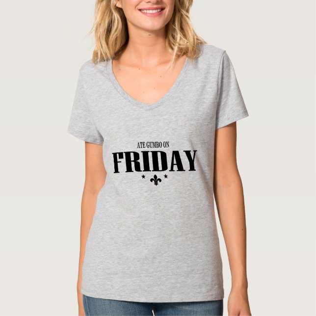 Ate Gumbo Fredag T Shirt (Framsida)