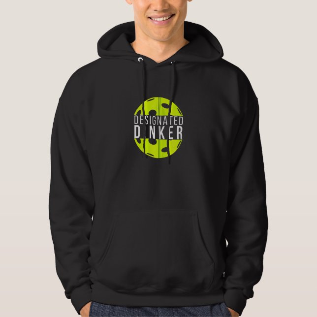 Ated Dinker Funny Pickleball Pickler Player Manar  Hoodie (Framsida)