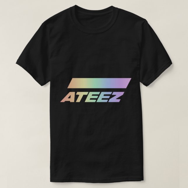 ATEEZ - Kpop Gay LGBT koreansk Glossy Sticker T Shirt (Design framsida)