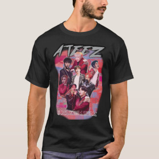 ATEEZ KPOP MERCH OLD RETRO KNOCK AV INSPIRED MERC T SHIRT