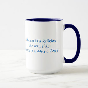 Ateism är en religion som tystnad är musikgenre mugg