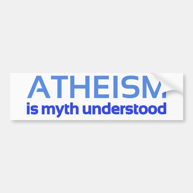Ateism är myt förstådd bildekal (Framsidan)