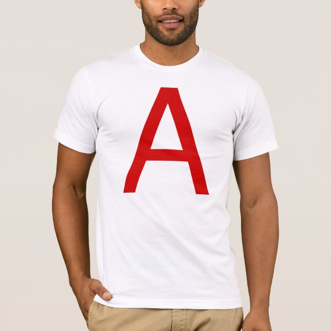 Ateism i Helvetica (övre-fodral) T Shirt (Framsida)