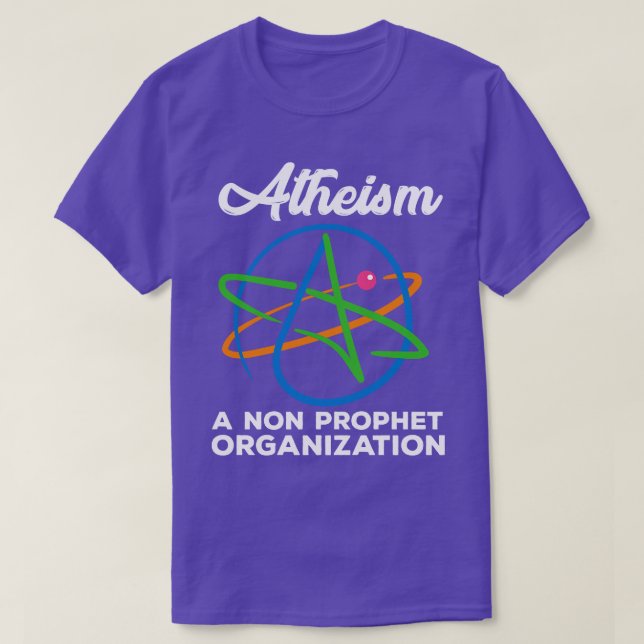Ateism Lustig Religiösa T Shirt (Design framsida)