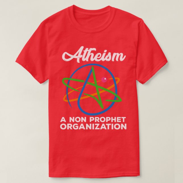 Ateism Lustig Religiösa T Shirt (Design framsida)
