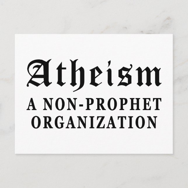 Ateism non-Prophet Vykort (Framsida)