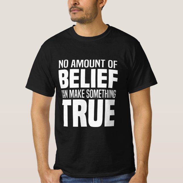 Ateism | Skeptikateister Religionsstift T Shirt (Framsida)