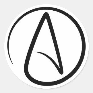 Ateism Symbol - Ateist-tecken Runt Klistermärke