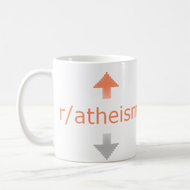 Ateism Upvote Kaffemugg (Vänster)