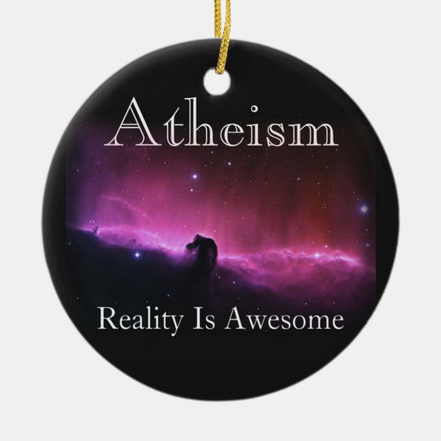 Ateism verklighet är enorm julgransprydnad keramik (Framsidan)