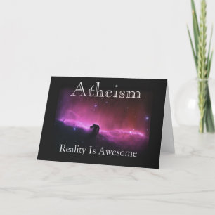 Ateism, verkligheten är fantastisk helgkort