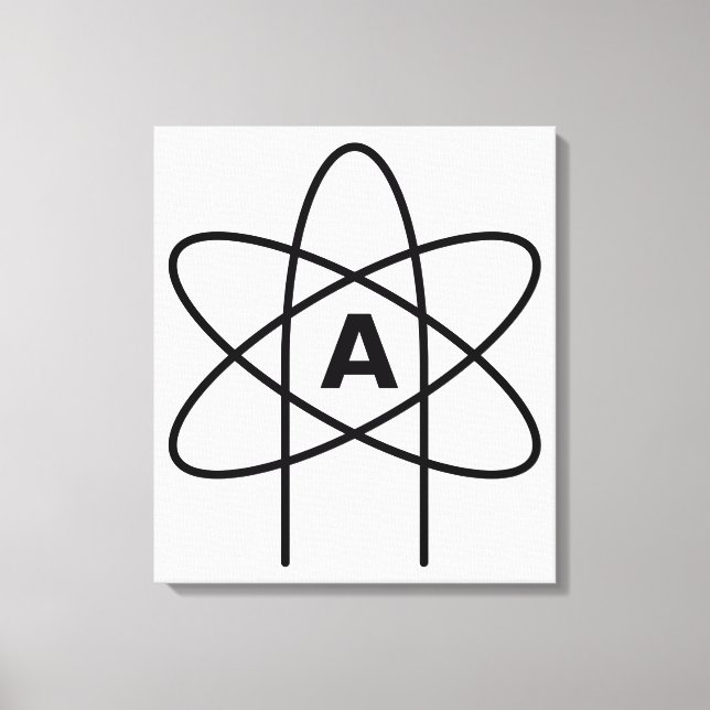 Ateismens symbol (Atom Emblem) Canvastryck (Framsida)