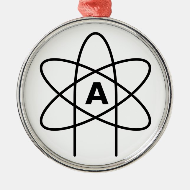 Ateismens symbol (Atom Emblem) Julgransprydnad Metall (Framsidan)