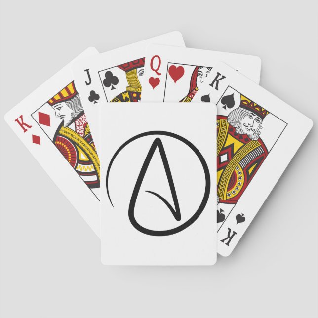 Ateismsymbol - Ateist-tecken Casinokort (Baksidan)