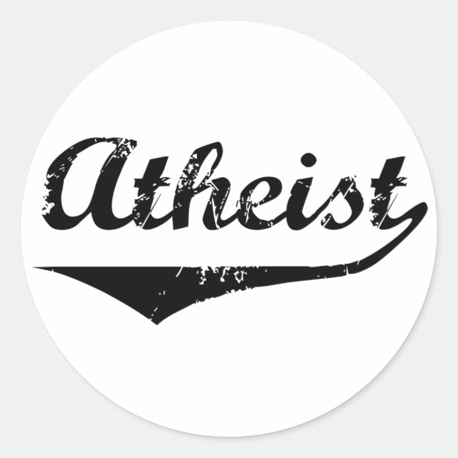 Ateist 2 runt klistermärke (Framsida)