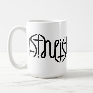 Ateist Ambigram - original Kaffemugg