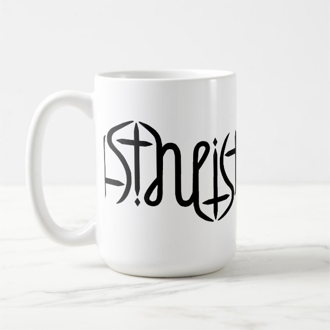 Ateist Ambigram - original Kaffemugg (Vänster)