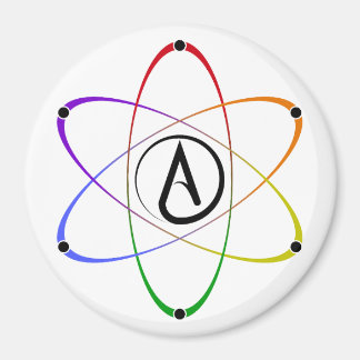 Ateist Atom Symbol Regnbåge Magnet