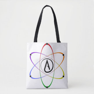 Ateist Atom Symbol Regnbåge Tygkasse