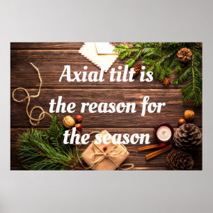 Ateist"Axial tilt är orsaken till säsongen" Poster